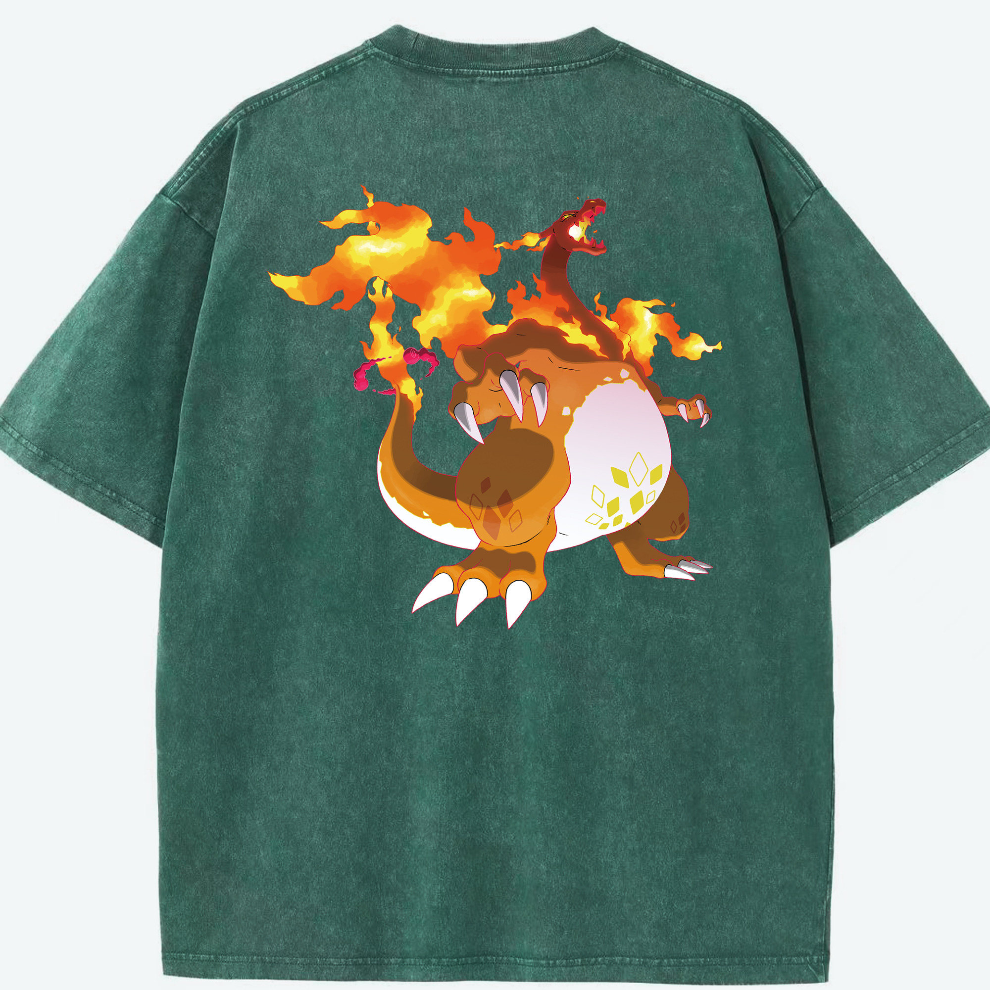 （画像用） ポケットモンスター Pokémon 綿100% ヴィンテージ風 半袖Tシャツ（背面プリント）